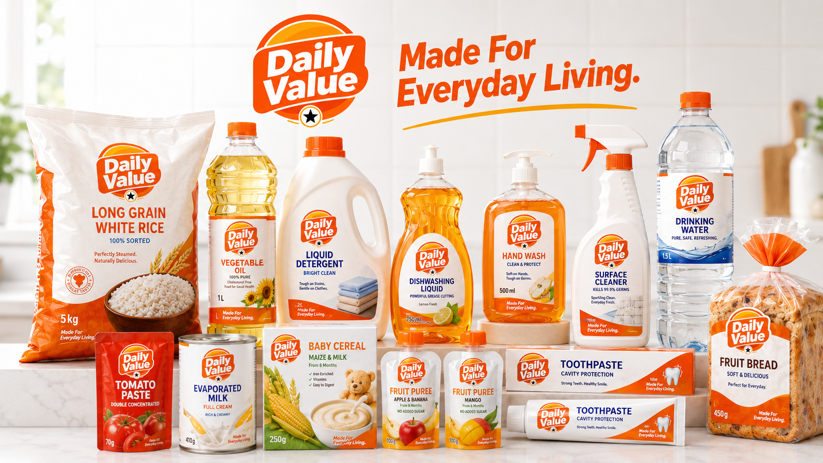 Daily Value full product lineup — Made for Everyday Living