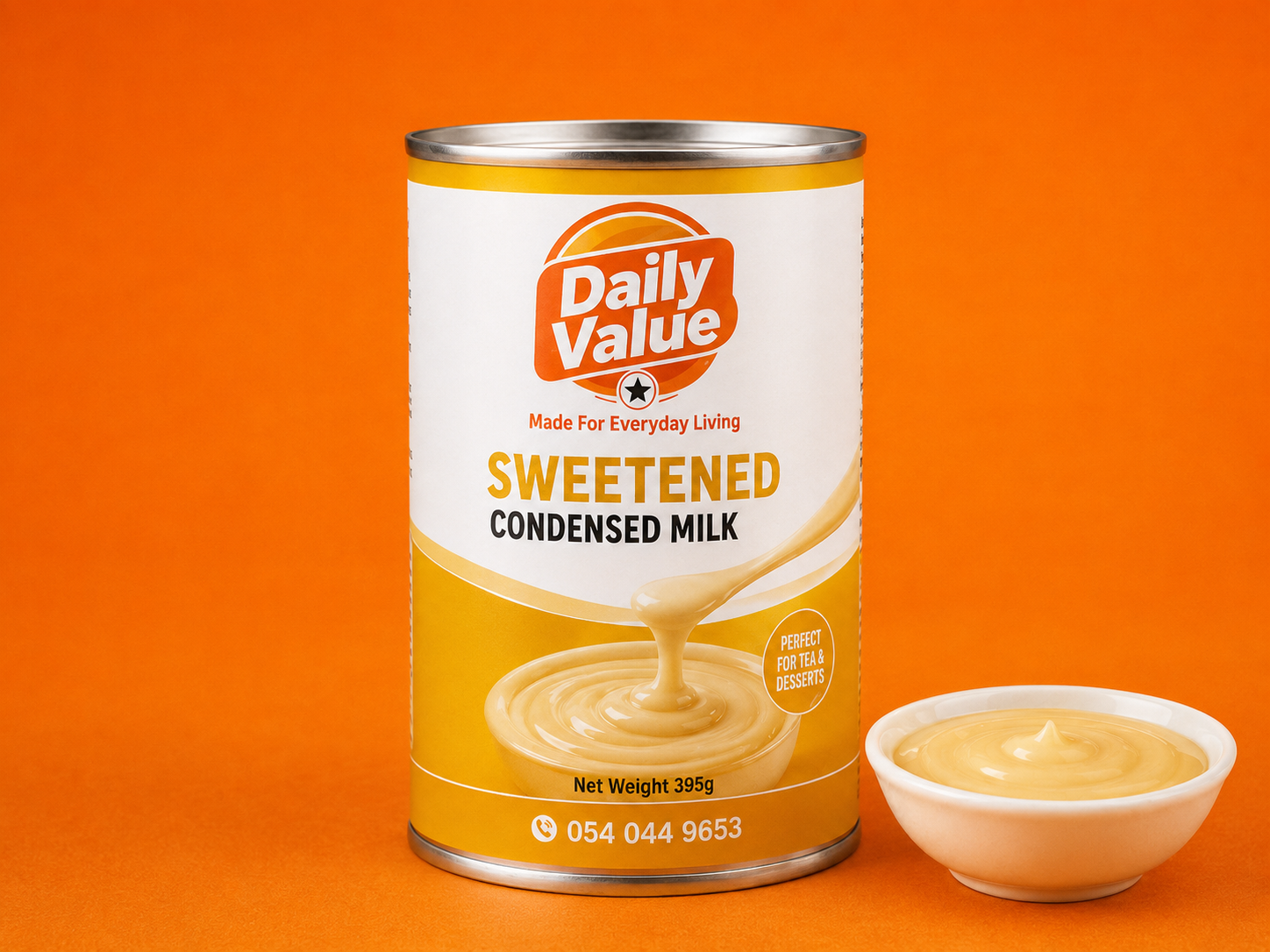 Daily Value condensed milk can
