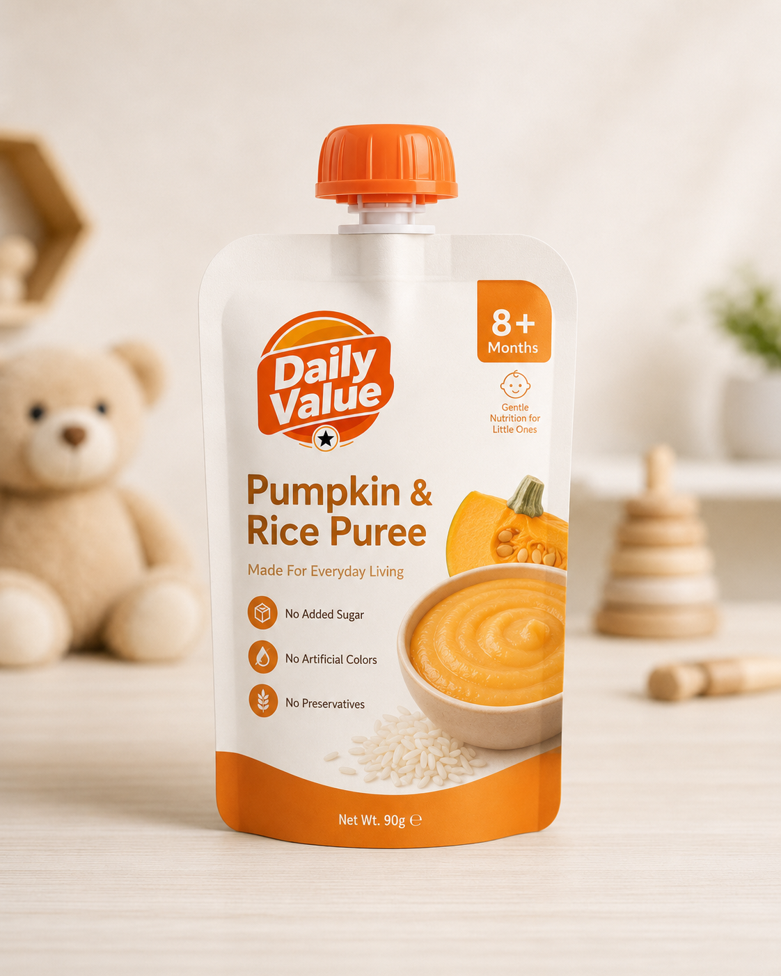 Daily Value Pumpkin & Rice Puree pouch