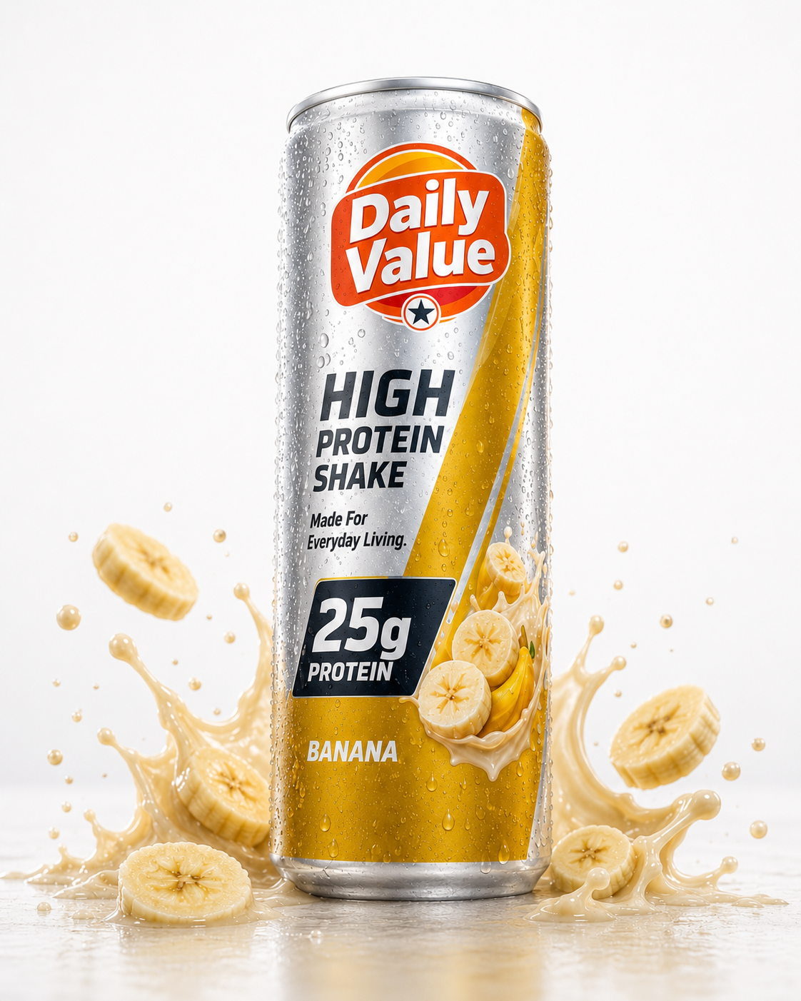 Daily Value Banana High Protein Shake can