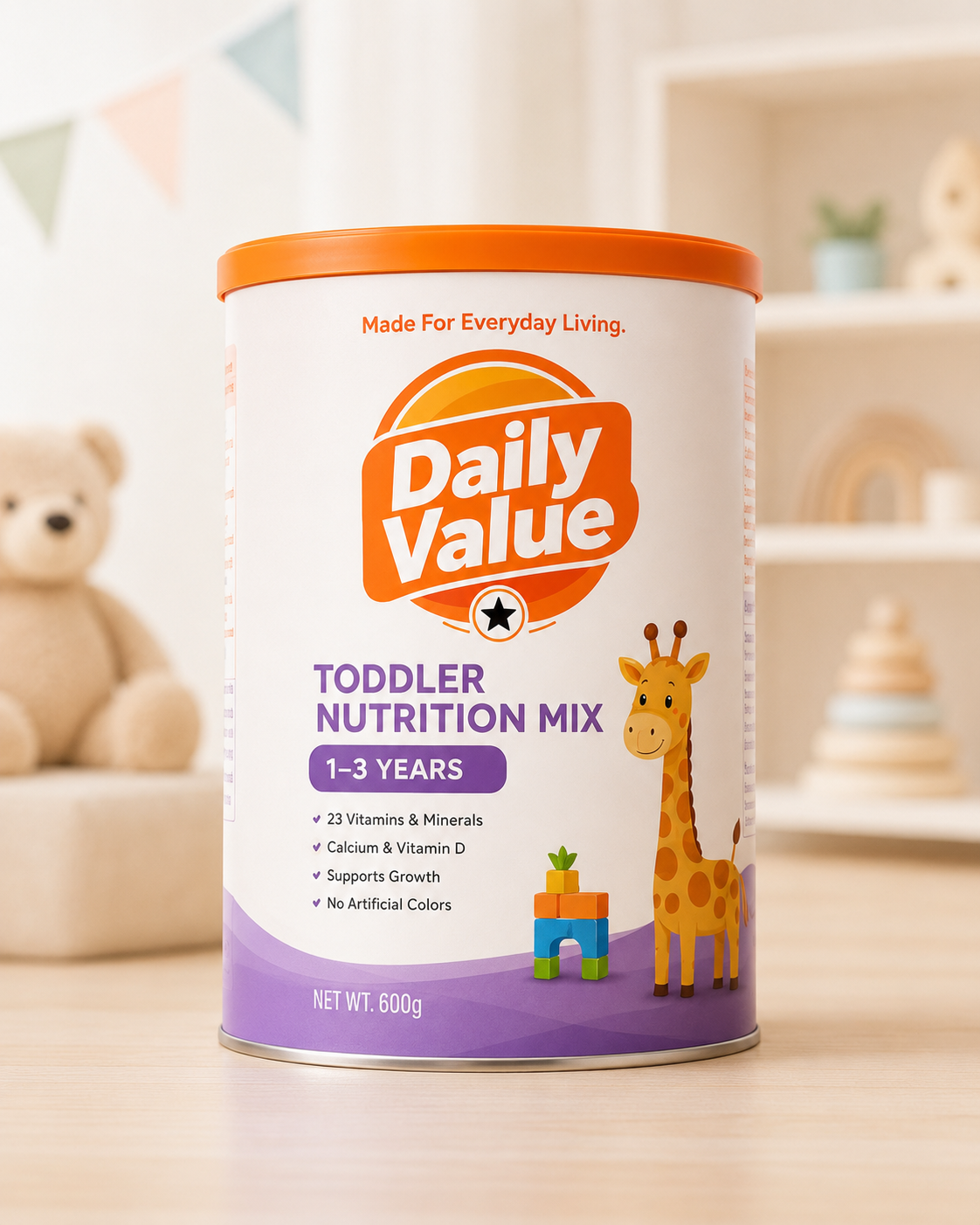 Daily Value toddler nutrition mix tin