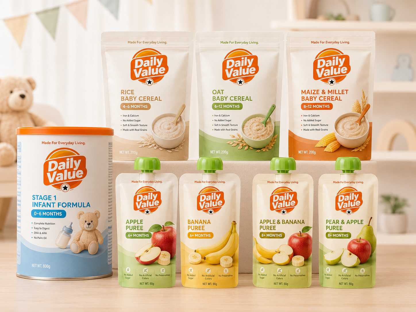 Daily Value baby nutrition range
