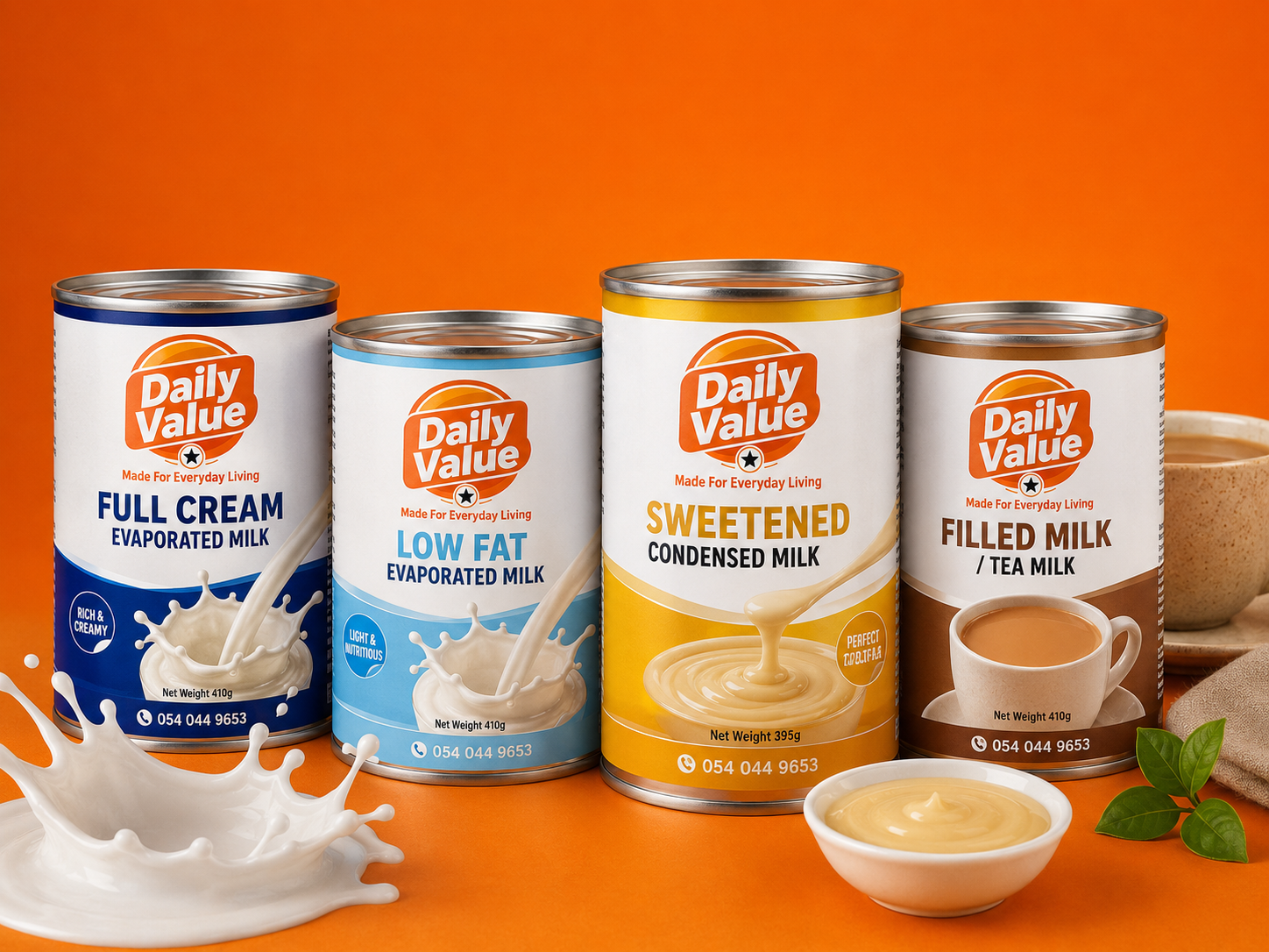 Daily Value Evaporated and Condensed Milk range