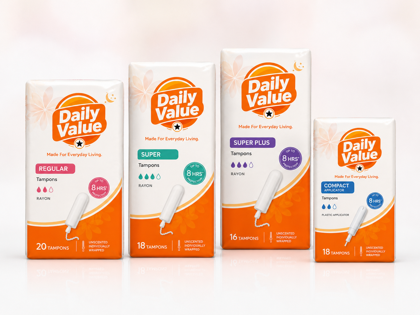 Daily Value tampons range