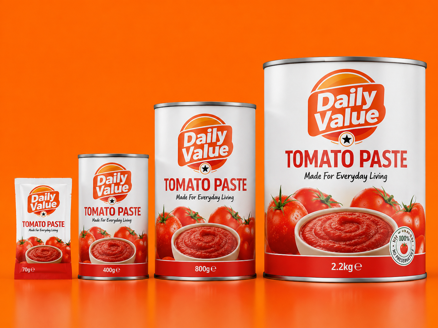 Daily Value Tomato Paste range