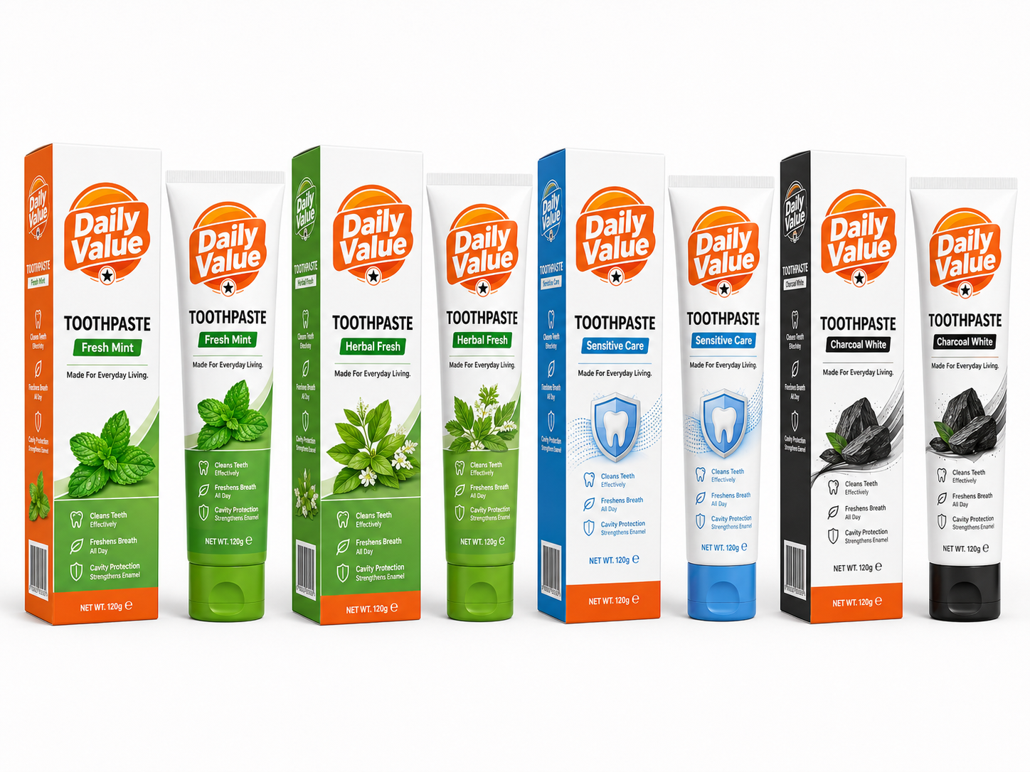 Daily Value toothpaste product range